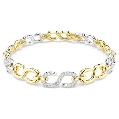 Dextera bracelet, Round cut, White, Mixed metal finish image 1
