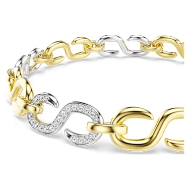 Dextera bracelet, Round cut, White, Mixed metal finish image 2