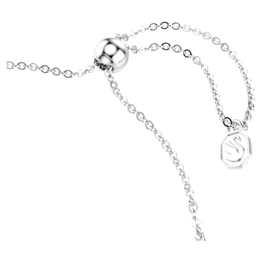 Dextera bracelet, Round cut, White, Stainless steel image 3