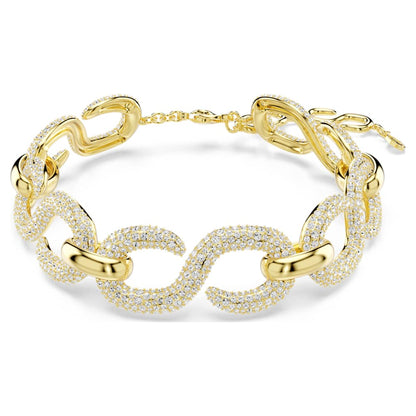 Dextera choker, Round cut, White, 18K gold finish image 1