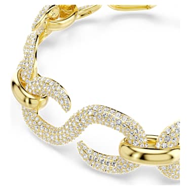 Dextera choker, Round cut, White, 18K gold finish image 2