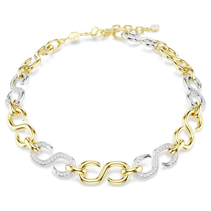 Dextera necklace, Round cut, Chain, White, Mixed metal finish image 1