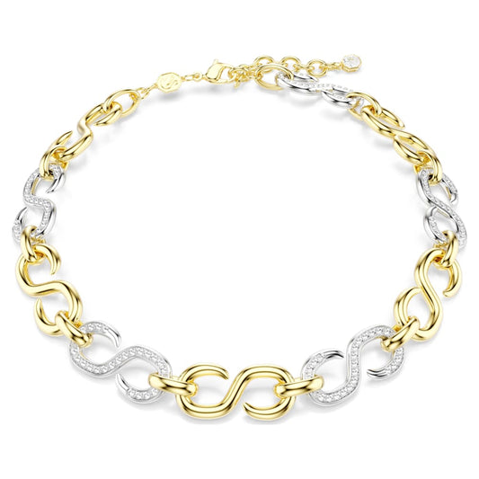 Dextera necklace, Round cut, Chain, White, Mixed metal finish image 1