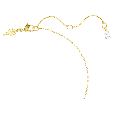 Dextera pendant, Interlocking loop, White, 18K gold finish image 4