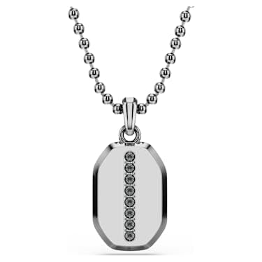 Dextera pendant, Octagon shape, Round cut, Black, Ruthenium plated image 5