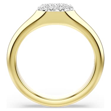Dextera ring, Mixed cuts, White, 18K gold finish image 3