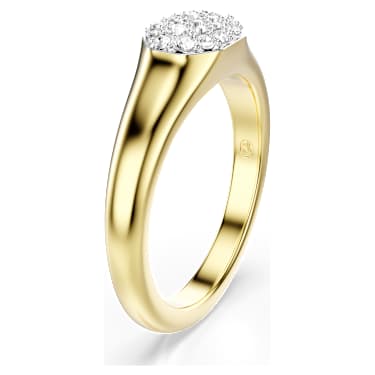 Dextera ring, Mixed cuts, White, 18K gold finish image 2