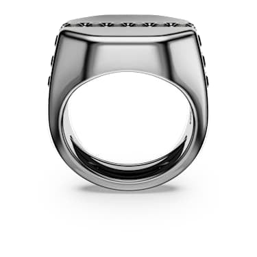 Dextera ring, Octagon shape, Round cut, Black, Ruthenium plated image 3