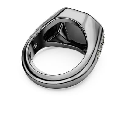 Dextera ring, Octagon shape, Round cut, Black, Ruthenium plated image 4