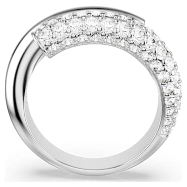 Dextera ring, White, Rhodium plated image 4