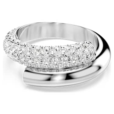 Dextera ring, White, Rhodium plated image 5