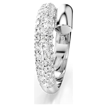 Dextera ring, White, Rhodium plated image 3