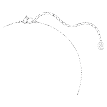 Diapason pendant, Mixed cuts, White, Rhodium plated image 4