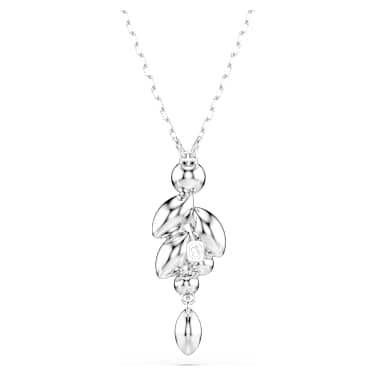 Diapason pendant, Mixed cuts, White, Rhodium plated image 5