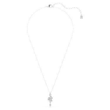 Diapason pendant, Mixed cuts, White, Rhodium plated image 2