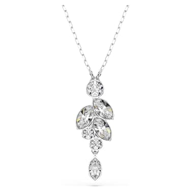 Diapason pendant, Mixed cuts, White, Rhodium plated image 6