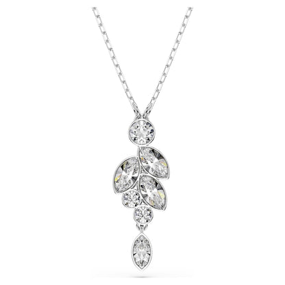 Diapason pendant, Mixed cuts, White, Rhodium plated image 1
