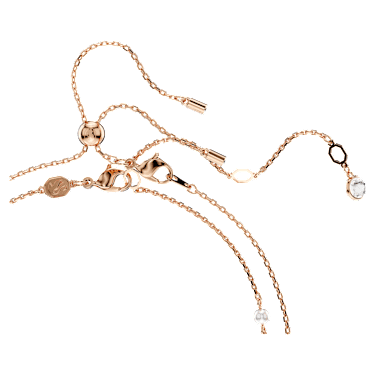 Dragon & Phoenix necklace, Set (2), Crystal pearl, Dragon's claw, White, 18K rose gold finish image 3