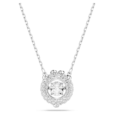Dragon & Phoenix pendant, Dragon's claw, White, Rhodium plated image 5