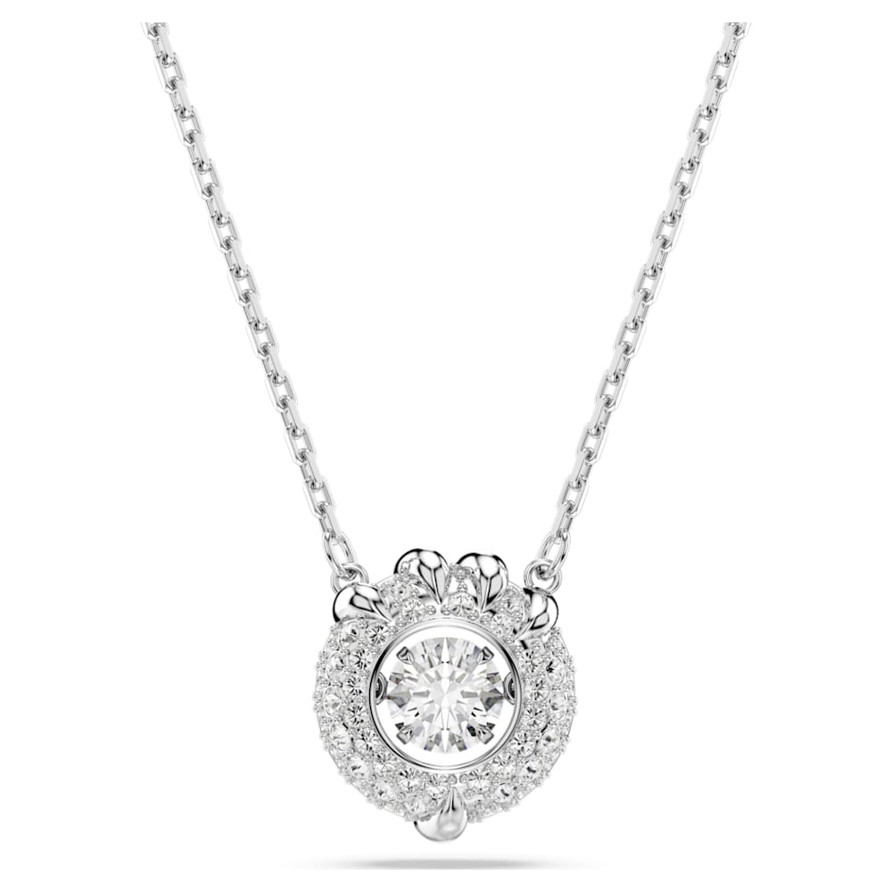 Dragon & Phoenix pendant, Dragon's claw, White, Rhodium plated image 1