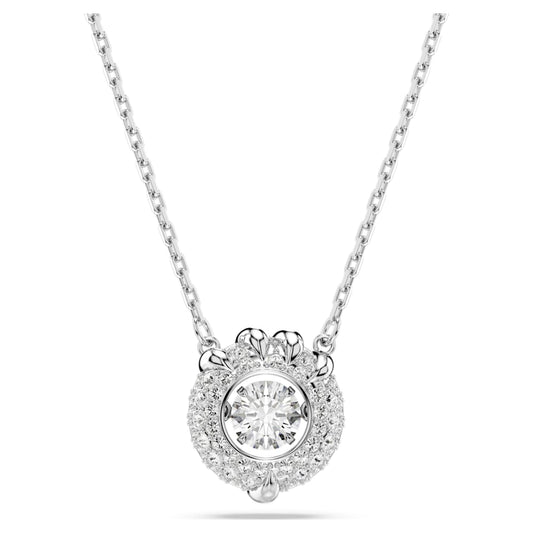 Dragon & Phoenix pendant, Dragon's claw, White, Rhodium plated image 1