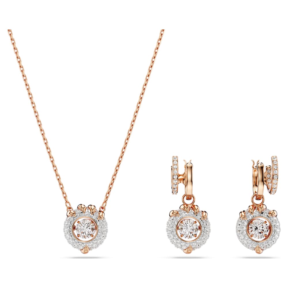Dragon & Phoenix set, Dragon's claw, White, 18K rose gold finish image 1