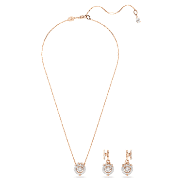 Dragon & Phoenix set, Dragon's claw, White, 18K rose gold finish image 2