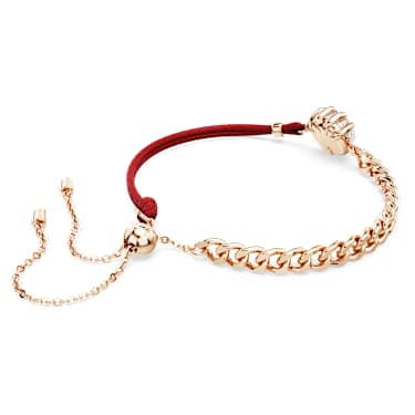 Dragon and Phoenix bracelet, Dragon's claw, Red, Mixed metal finish image 4