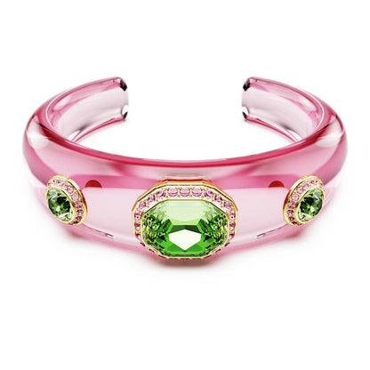 Dulcis cuff, Mixed cuts, Multicolored, 18K gold finish image 1