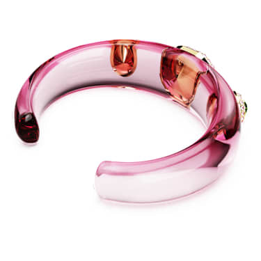 Dulcis cuff, Mixed cuts, Multicolored, 18K gold finish image 4