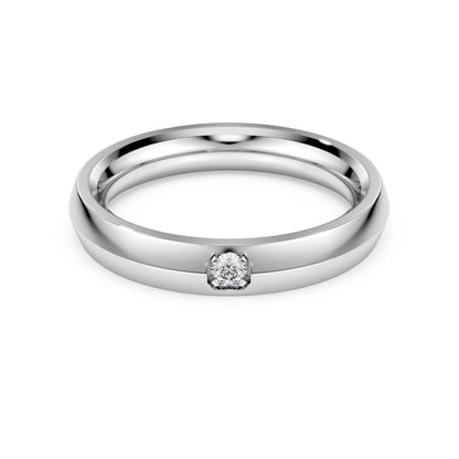 Eternity band ring, Lab-grown diamonds 0.05 ct tw, Round shape, 14K white gold image 1