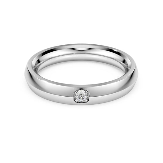 Eternity band ring, Lab-grown diamonds 0.05 ct tw, Round shape, 14K white gold image 1