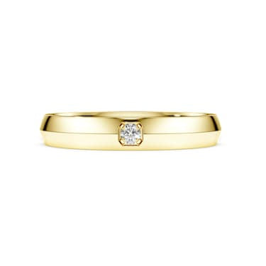 Eternity band ring, Lab-grown diamonds 0.05 ct tw, Round shape, 14K yellow gold image 2