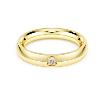 Eternity band ring, Lab-grown diamonds 0.05 ct tw, Round shape, 14K yellow gold image 1