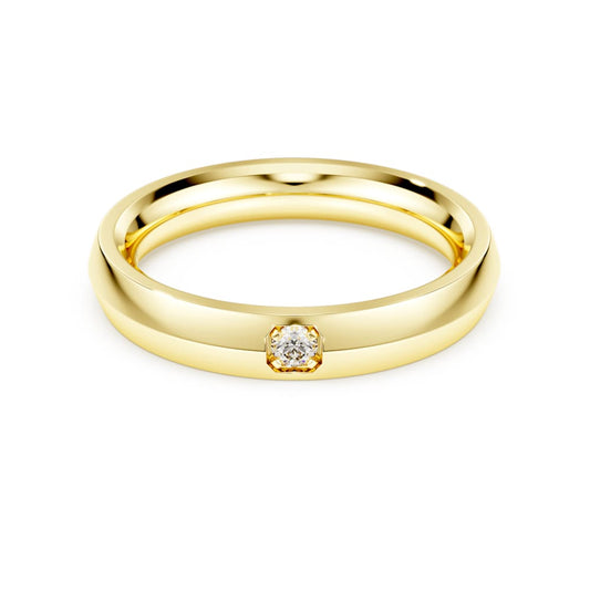 Eternity band ring, Lab-grown diamonds 0.05 ct tw, Round shape, 14K yellow gold image 1