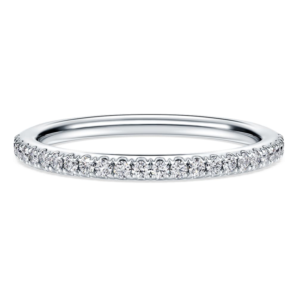 Eternity band ring, Lab-grown diamonds 0.2 ct tw, Round shape, 14K white gold image 1