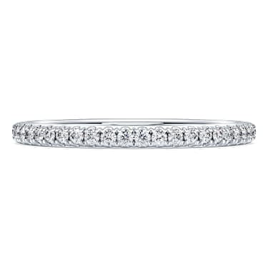 Eternity band ring, Lab-grown diamonds 0.2 ct tw, Round shape, 14K white gold image 2