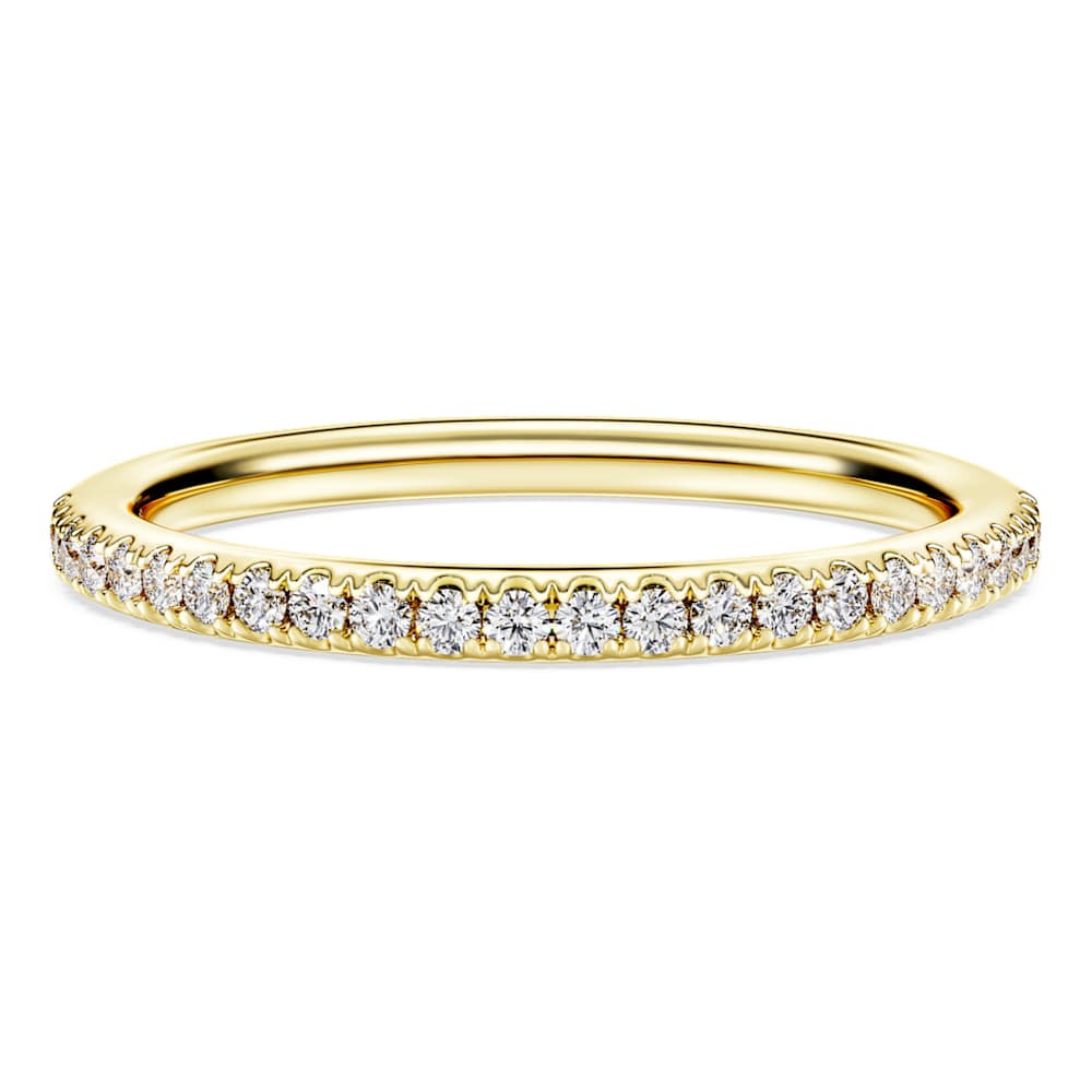 Eternity band ring, Lab-grown diamonds 0.2 ct tw, Round shape, 14K yellow gold image 1