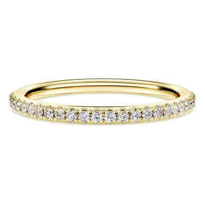 Eternity band ring, Lab-grown diamonds 0.2 ct tw, Round shape, 14K yellow gold image 1