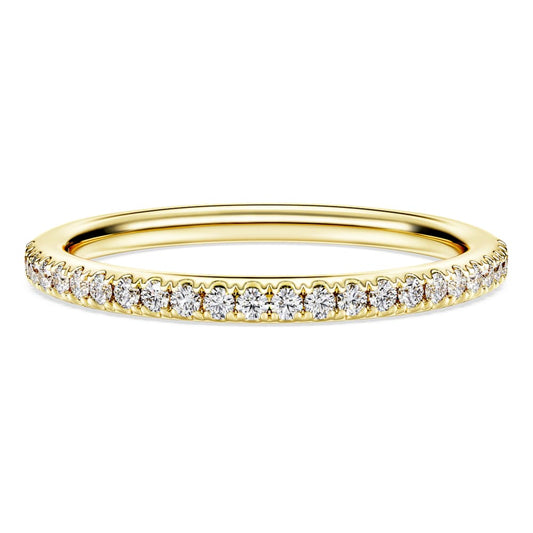 Eternity band ring, Lab-grown diamonds 0.2 ct tw, Round shape, 14K yellow gold image 1