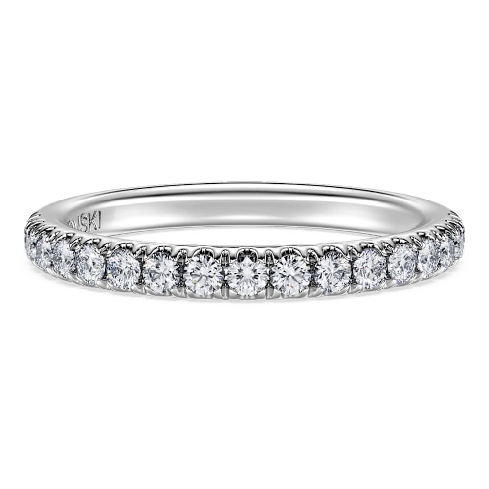 Eternity band ring, Lab-grown diamonds 0.4 ct tw, Round shape, 14K white gold image 1