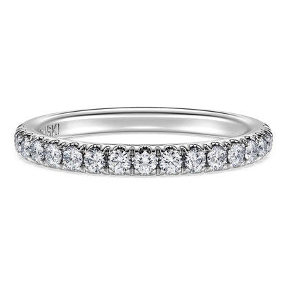 Eternity band ring, Lab-grown diamonds 0.4 ct tw, Round shape, 14K white gold image 1
