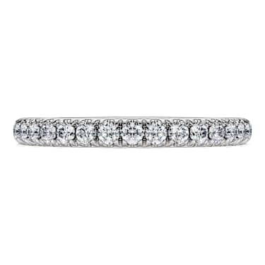 Eternity band ring, Lab-grown diamonds 0.4 ct tw, Round shape, 14K white gold image 2