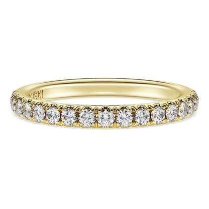 Eternity band ring, Lab-grown diamonds 0.4 ct tw, Round shape, 14K yellow gold image 1
