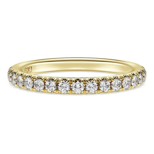Eternity band ring, Lab-grown diamonds 0.4 ct tw, Round shape, 14K yellow gold image 1