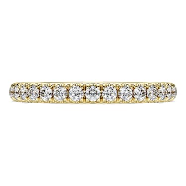 Eternity band ring, Lab-grown diamonds 0.4 ct tw, Round shape, 14K yellow gold image 2