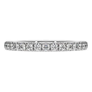 Eternity band ring, Lab-grown diamonds 0.4 ct tw, Round shape, Sterling silver image 2