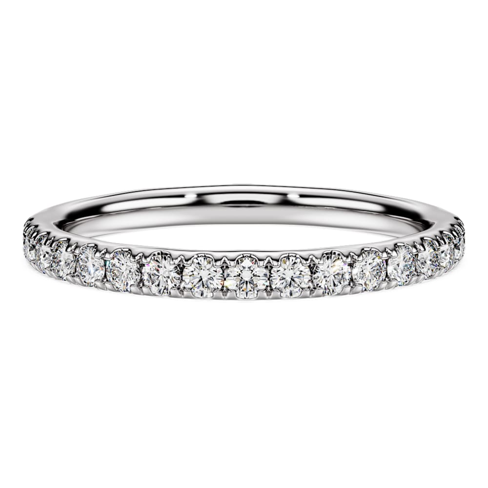 Eternity band ring, Lab-grown diamonds 0.4 ct tw, Round shape, Sterling silver image 1