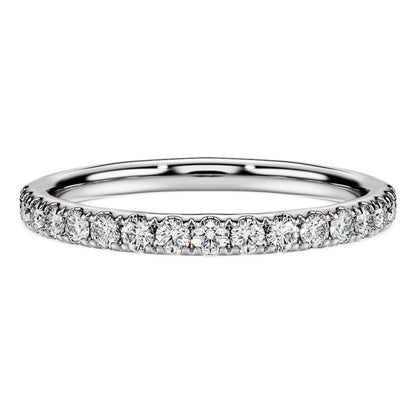 Eternity band ring, Lab-grown diamonds 0.4 ct tw, Round shape, Sterling silver image 1