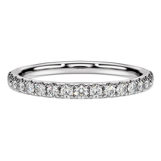 Eternity band ring, Lab-grown diamonds 0.4 ct tw, Round shape, Sterling silver image 1